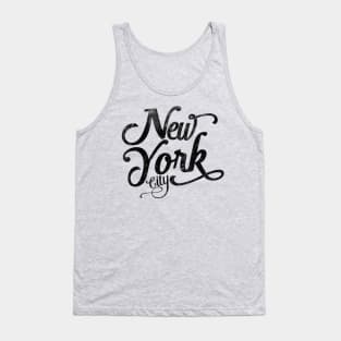 New York City vintage typography - black Tank Top